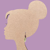Frosted yellow dangle earrings. All handwork done in the USA.