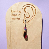 German glass and Austrian crystal earrings, handmade in the USA.