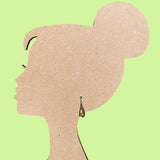 Dainty pale yellow glass drop earrings. Hand made in the USA.