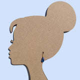 Sapphire blue glass drop earrings with gold trim. Handmade in the USA using German glass.