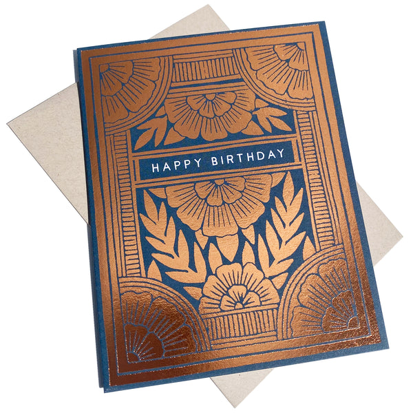 "HAPPY BIRTHDAY" FOIL-STAMPED CARD