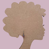 Mauve glass earrings. Light amethyst German glass, from our collection. Sterling silver ear wires. All handwork done in the USA.