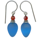 Frosted turquoise earrings.