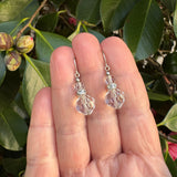 Clear crystal earrings.