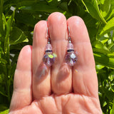"Flash 40" Iridescent Light Amethyst Austrian Crystal & Czech Glass Earrings
