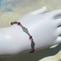silver and crystal bracelet