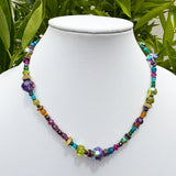 18-Inch "Persian Comment" Necklace in Antique Czech Glass & Austrian Crystal