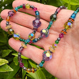 18-Inch "Persian Comment" Necklace in Antique Czech Glass & Austrian Crystal