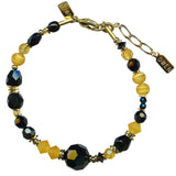 Czech Glass & Austrian Crystal Bracelet "Goldfinch"