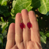 Red glass earrings
