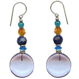 Light amethyst glass earrings.