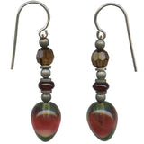 "WATERCOLORS 9" GARNET & DARK TOPAZ CRYSTAL EARRINGS