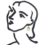 Yellow German Glass & Peridot Austrian Crystal Dangle Earrings "Windows 24"