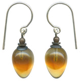 Owen Glass Collection COLORS 8 earrings featuring colorful glass bead designs and gold-tone hooks on a white background.